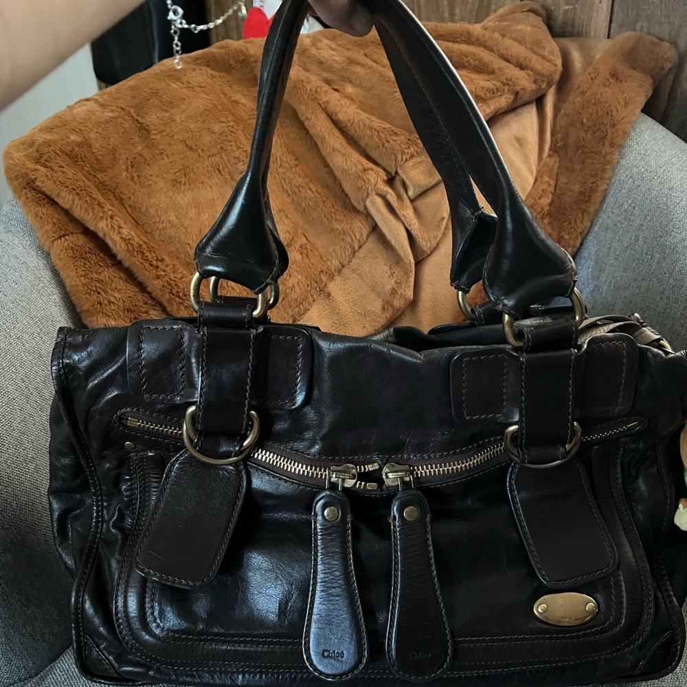 CHLOE BAY BAG BROWN